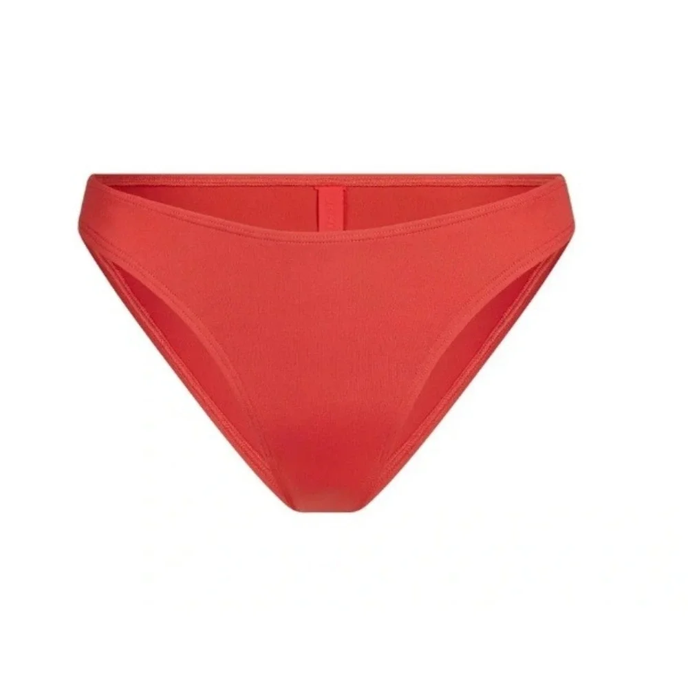 Skims Classic Swim Bikini Bottom Terra Red BB-BIK-9615W Small